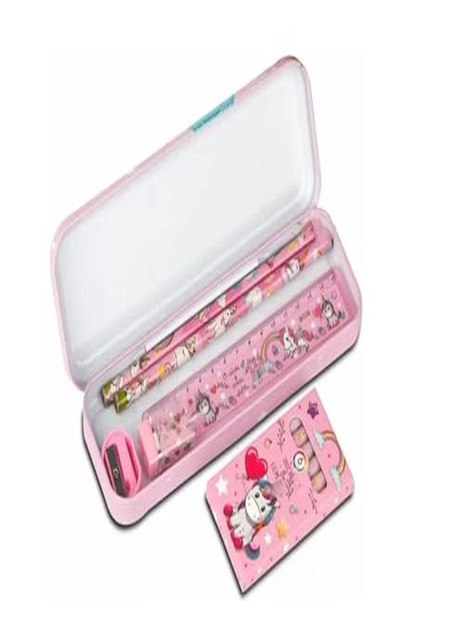 ECLET مجموعة أدوات مكتبية إكليت يونيكورن، علبة أقلام للأولاد والبنات، هدية أدوات مكتبية مدرسية مع يونيكورن فاخر للأطفال. - Image 2